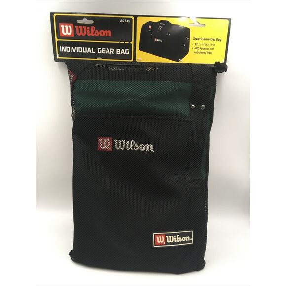 Wilson Great Game Day Gear Bag A9742 25”L x 14”H x 14”W Green & Black 2004 600D - Picture 1 of 9
